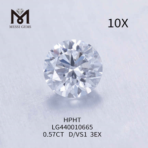 0.57CT diamante rotondo coltivato in laboratorio 3EX diamanti sintetici sciolti in vendita