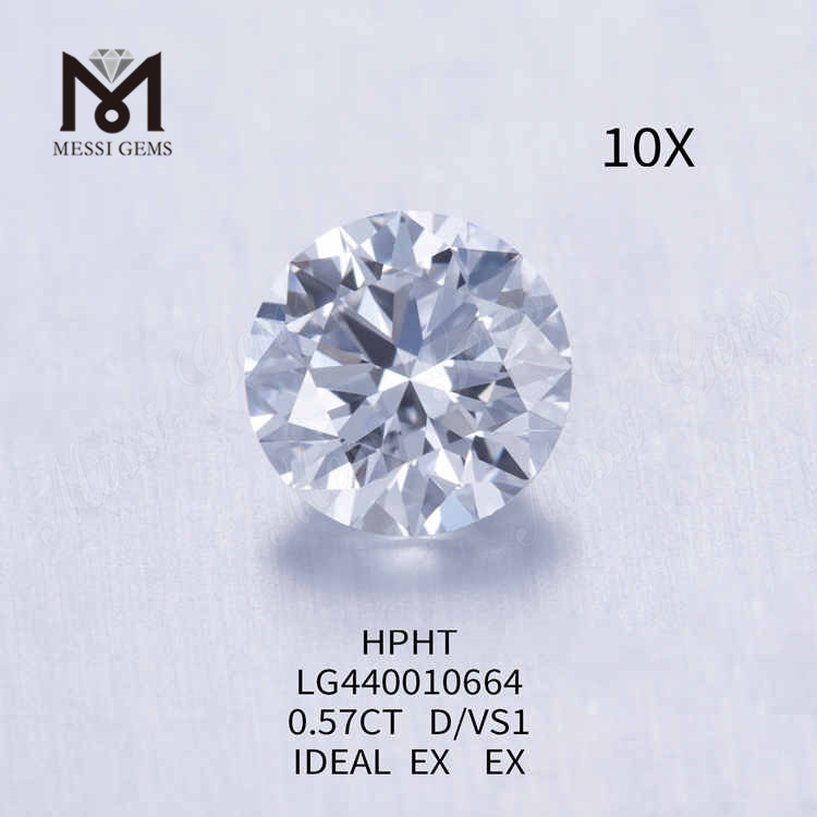 0.57CT D/VS1 diamanti rotondi cresciuti in laboratorio online IDEALE