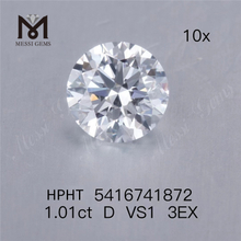 1.01ct round hpht lab diamond commercio all'ingrosso D VS 3EX diamante artificiale in vendita