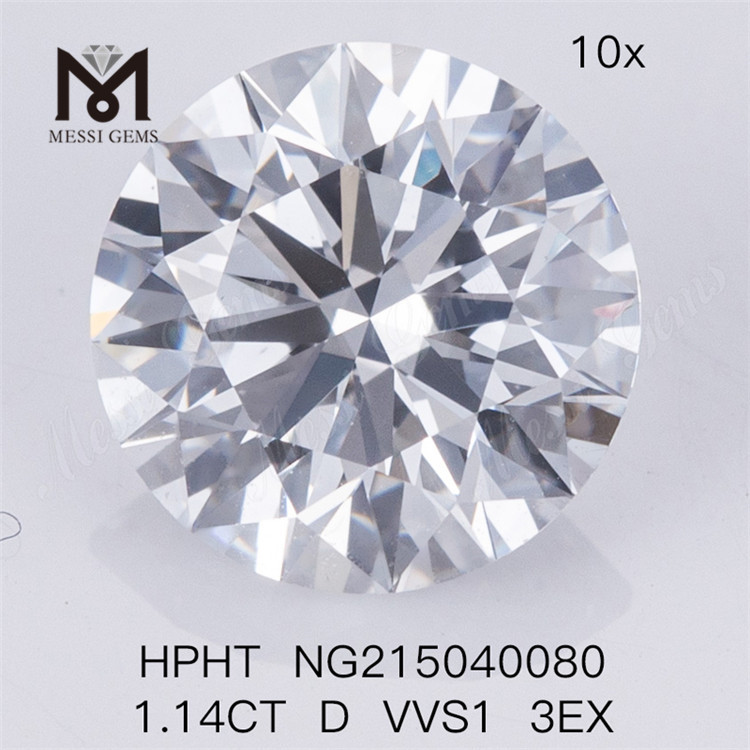 Diamanti di forma rotonda da 1,14 carati HPHT D 3EX vvs lab
