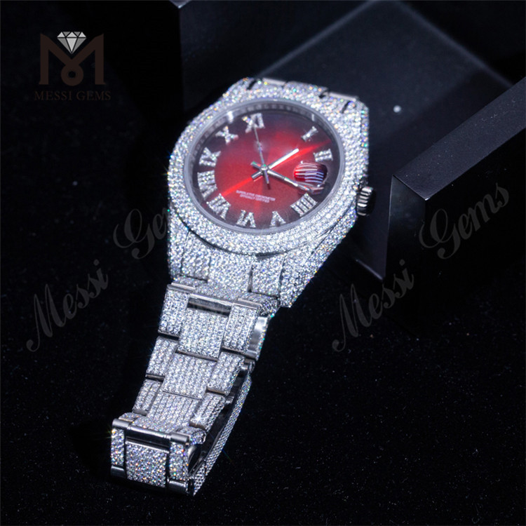 orologio con diamanti vvs moissanite