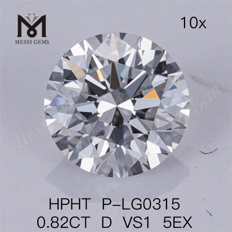 Diamante coltivato in laboratorio HPHT da 0,82 ct D VS1 Diamanti da laboratorio 5EX 