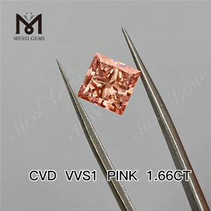 Prezzo all'ingrosso di diamanti coltivati ​​in laboratorio cvd di diamanti sintetici rosa SQ da laboratorio da 1,66 ct