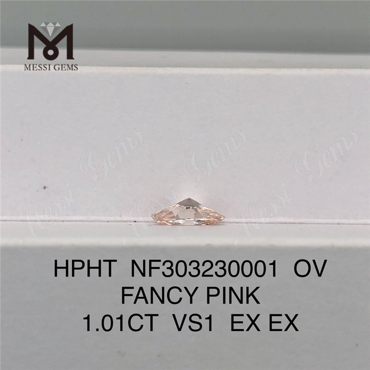 1.01CT OV FANCY PINK VS1 EX EX diamanti rosa man made HPHT NF303230001