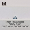 1CT VVS2 GOOD EX GOOD FANCY BLUE diamante da laboratorio all\'ingrosso HPHT NF303230004