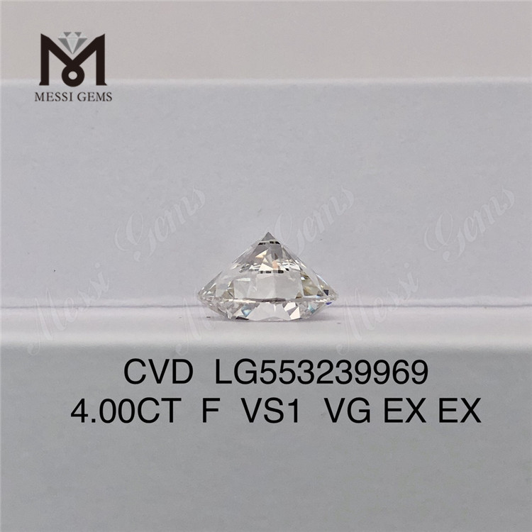 4.00CT F CVD diaond VS1 VG EX EX diamante coltivato in laboratorio in vendita