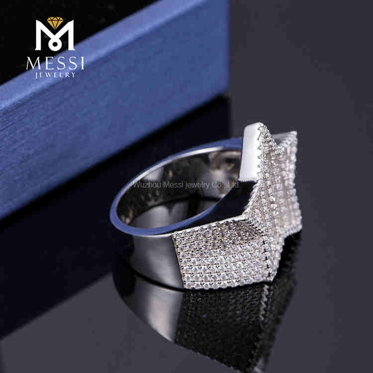 anello hip hop moissanite mens rapper squilla prezzo all'ingrosso