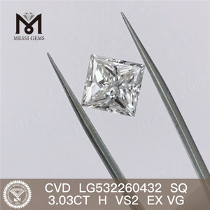3.03CT H cvd diamante all'ingrosso SQ VS2 produttore di diamanti coltivati ​​in laboratorio in vendita
