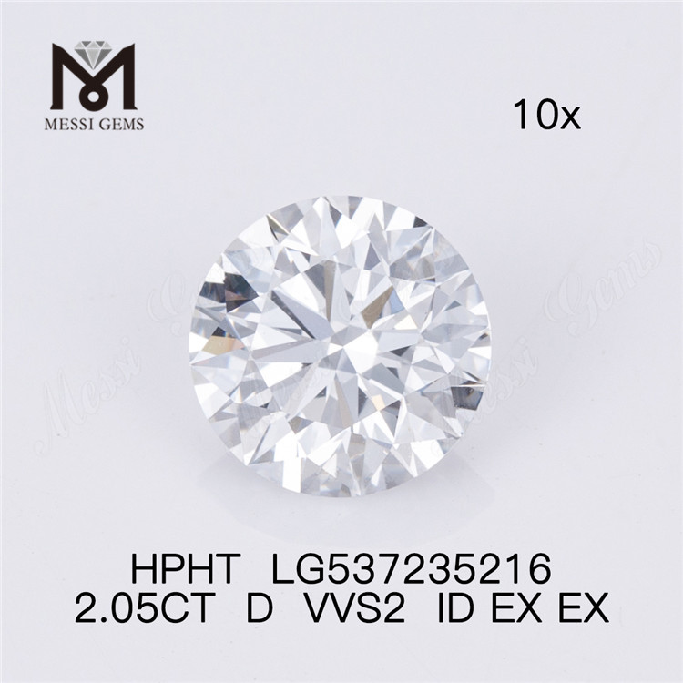 2.05CT D VVS best hpht loose lab diamond 2 carati man made diamond in vendita