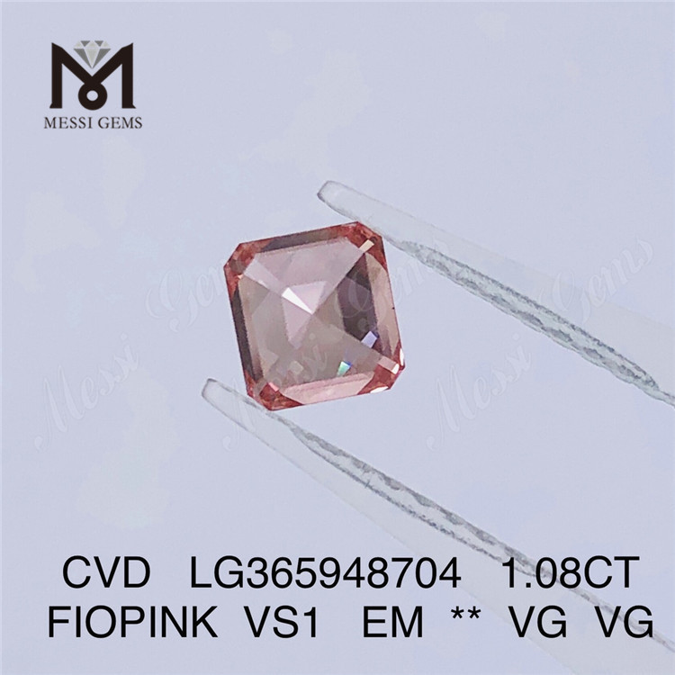 1.08CT FIOPINK VS1 EM diamante da laboratorio all\'ingrosso CVD LG365948704