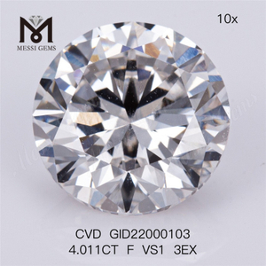 4.011ct CVD F VS1 3EX diamante sintetico prezzo per carato