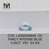 4.35CT VS1 CVD OV diamante labs.FANCY INTENSE BLUE LG632458649丨Messigems