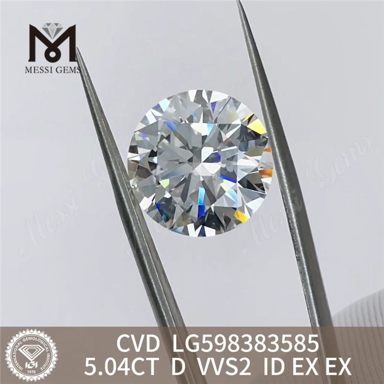 5.04CT D VVS2 ID diamante sintetico cvd LG598383585 