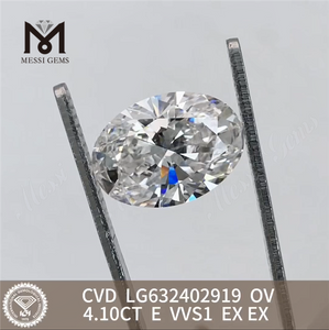 4.10CT E VVS1 OV EX EX CVD diamante coltivato sciolto LG632402919