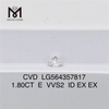 1.80CT E VVS2 ID EX EX vvs cvd diamante Diamanti creati in laboratorio CVD di alta qualità LG564357817