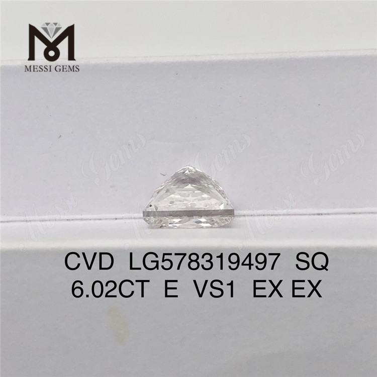 6.02CT SQ E VS1 EX EX più grande diamante realizzato in laboratorio CVD LG578319497