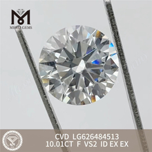 Diamanti certificati igi 10.01CT F VS2 ID RD igi in vendita CVD LG626484513丨Messigems