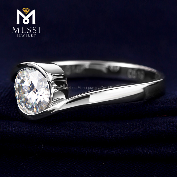 Anello solitario in oro 0.3CT 0.5CT 9K 10K 14K 18K IGI