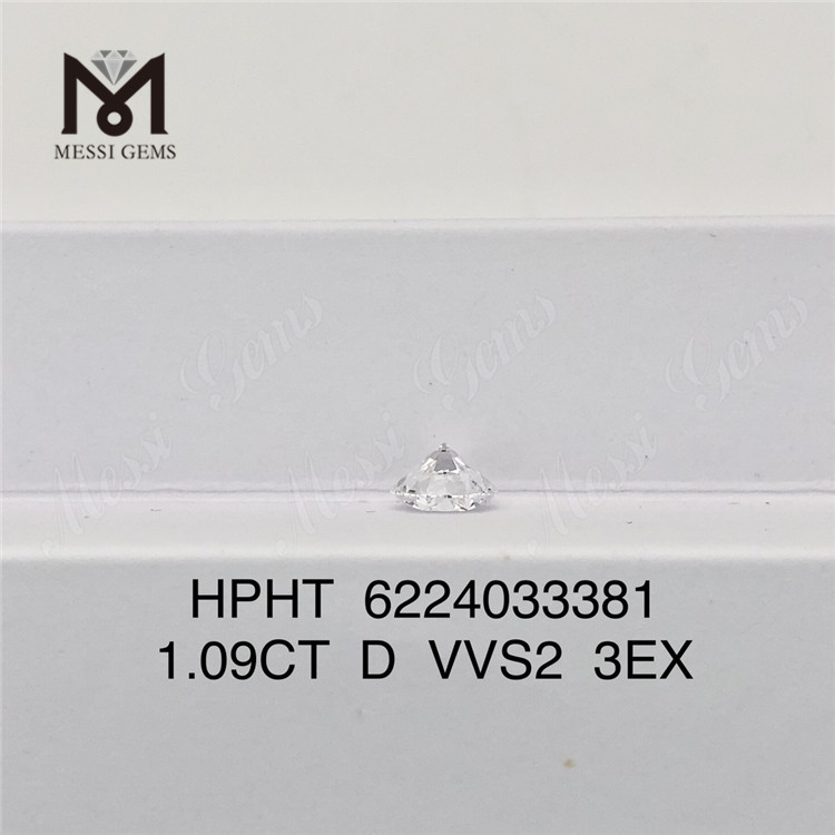 1.09CT D VVS2 3EX HPHT GIA il laboratorio dei diamanti 6224033381丨Messigems 