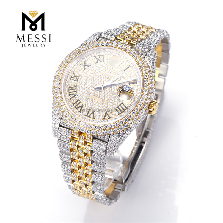 Tester per orologi Hip Hop con diamanti Moissanite certificato VVS Moissanite ghiacciato personalizzato