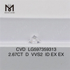 Diamanti di classe IGI da 2,67 ct Diamante D VVS2 CVD di provenienza etica丨Messigems LG597359313
