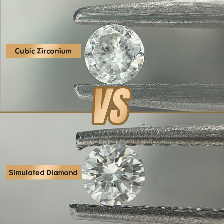 Diamante simulato contro CZ