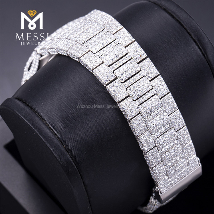 orologio moissanite vvs ghiacciato