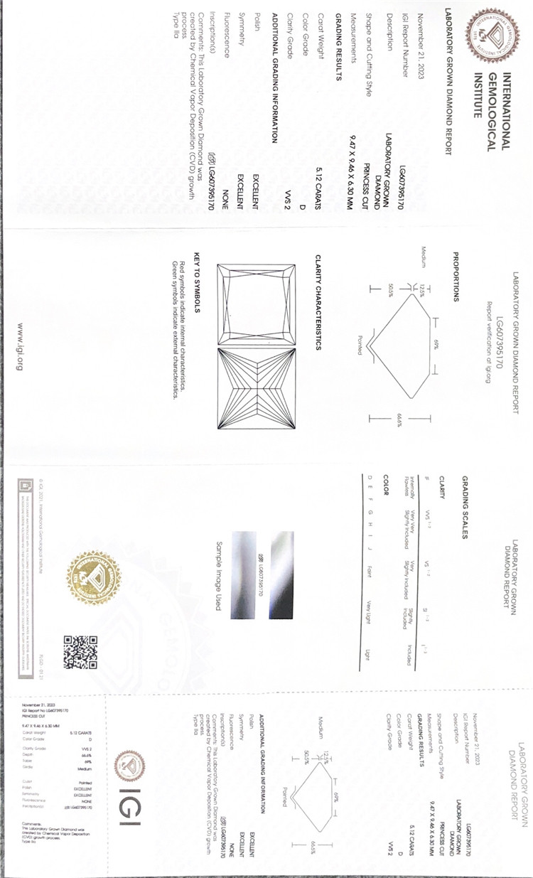 diamante coltivato in laboratorio igi china