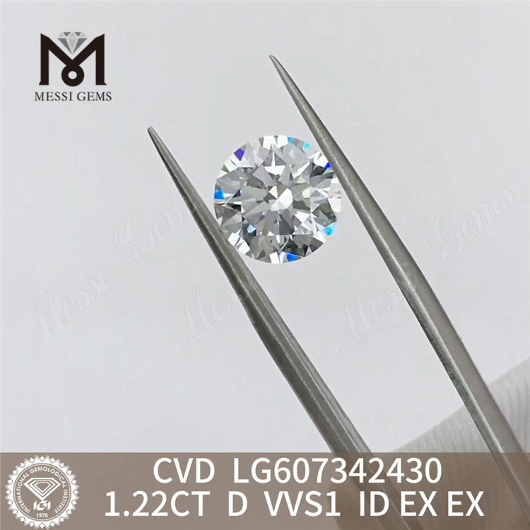 Diamante da laboratorio 1.22CT D VVS1 Collezione CVD da 1 carato丨Messigems LG607342430