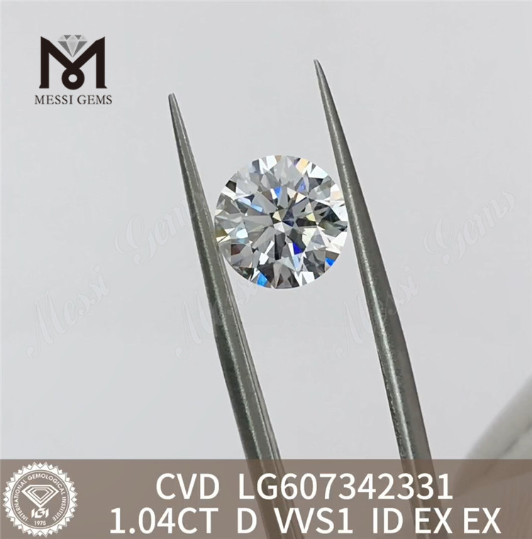 Prezzo del diamante coltivato in laboratorio 1.04CT D VVS1 per carato Crea con fiducia CVD丨Messigems LG607342331
