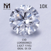 1.62 carati F VS1 Taglio RD laboratorio creato diamante CVD
