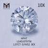 1.07ct D VVS2 RD laboratorio creato diamante HTHP