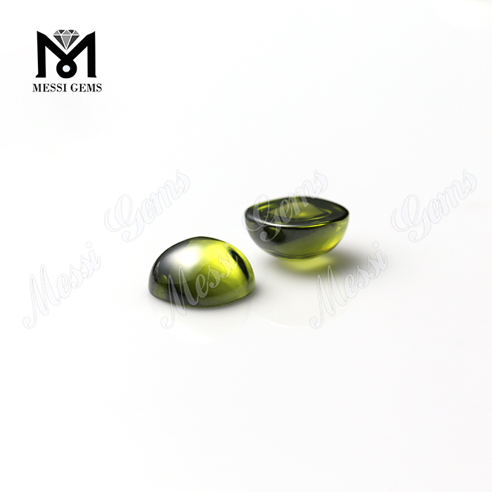 Olive color play or fire Cushion-CAB cubic zirconia prezzo all\'ingrosso 10x10mm