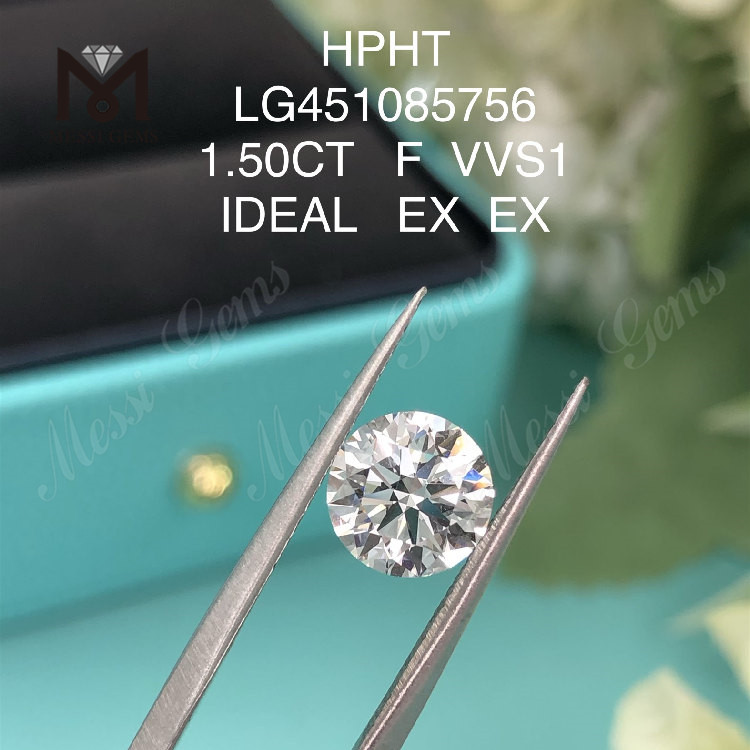 1,50 ct RD F VVS1 IDEAL Diamanti vvs cresciuti in laboratorio
