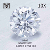 0,805 carati D VS1 Diamante bianco rotondo realizzato in laboratorio 3EX Diamanti sintetici sciolti