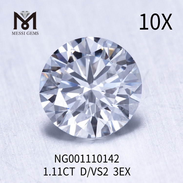 1.11ct VS2 RD D EX Prezzo del diamante da laboratorio tagliato per carato