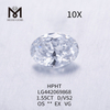 1.55 carati OVALE BRILLANTE D diamante coltivato in laboratorio 1.5 carati