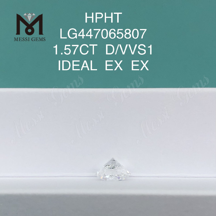 1,57 carati D VVS1 Rotondo IDEAL Taglio diamanti coltivati ​​in laboratorio HPHT