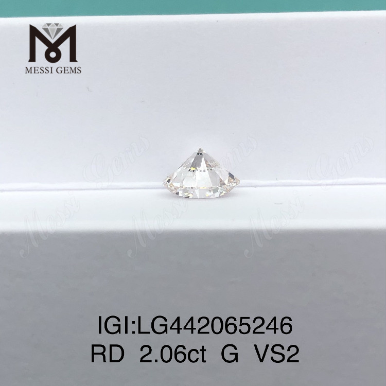2.06ct G VS2 Round Cut EX 2 carati lab prezzo del diamante