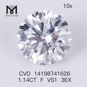 1.14CT F VS1 3EX forma rotonda CVD Lab Grown Diamond stone