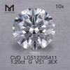 Diamante da laboratorio cvd sciolto economico da 1,20 ct VS G 3EX Diamante artificiale da 1 carato prezzo economico