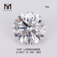 Diamante coltivato in laboratorio 4.14CT G VS1 3EX CVD IGI