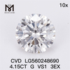 Diamante da laboratorio 4.15CT G VS1 3EX CVD IGI