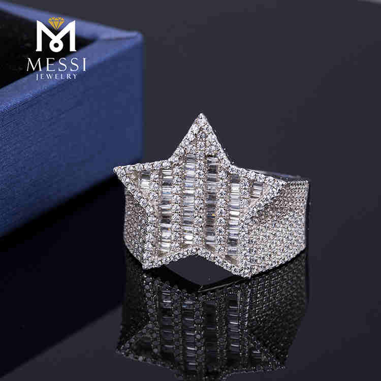 anello hip hop moissanite mens rapper squilla prezzo all'ingrosso