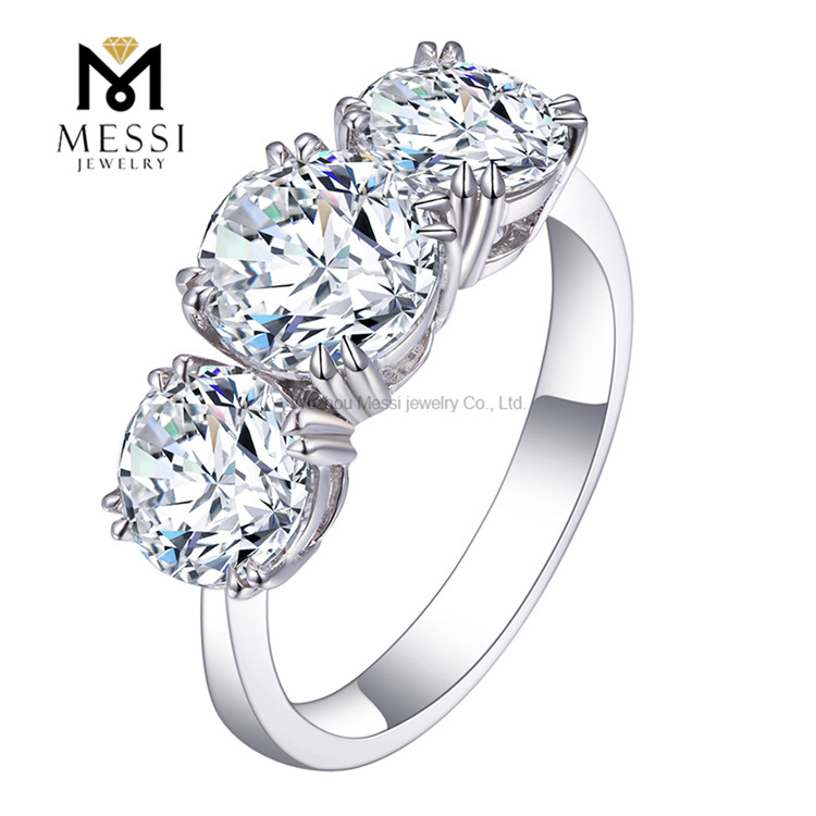 Fede nuziale in oro bianco 18 carati con diamanti anello di fidanzamento personalizzato con diamanti