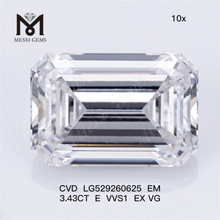 3.43CT E VVS1 EX VG EM diamanti sintetici sciolti CVD LG529260625