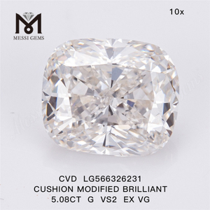 5.08CT G VS2 EX VG CUSHION diamante artificiale prezzo CVD LG566326231