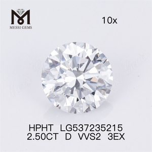 Prezzo all'ingrosso di diamanti HPHT sciolti di forma rotonda con diamanti 2.5CT D VVS HPHT