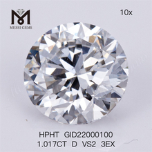 1.017CT D VS2 3EX Diamanti rotondi da laboratorio sciolti Diamante bianco da laboratorio sciolto