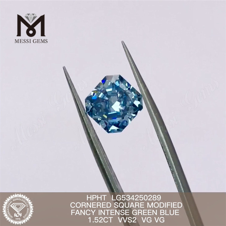 1.52CT VVS Green Blue Loose lab Diamonds HPHT Lab Grown Diamonds In vendita LG534250289